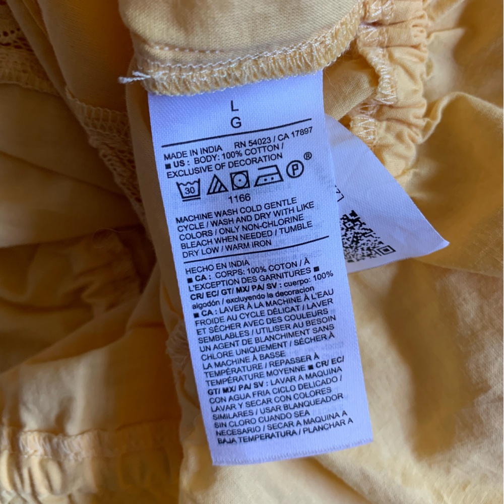 Old Navy Cotton Yellow Lace Tank Top - Picture 5 of 5